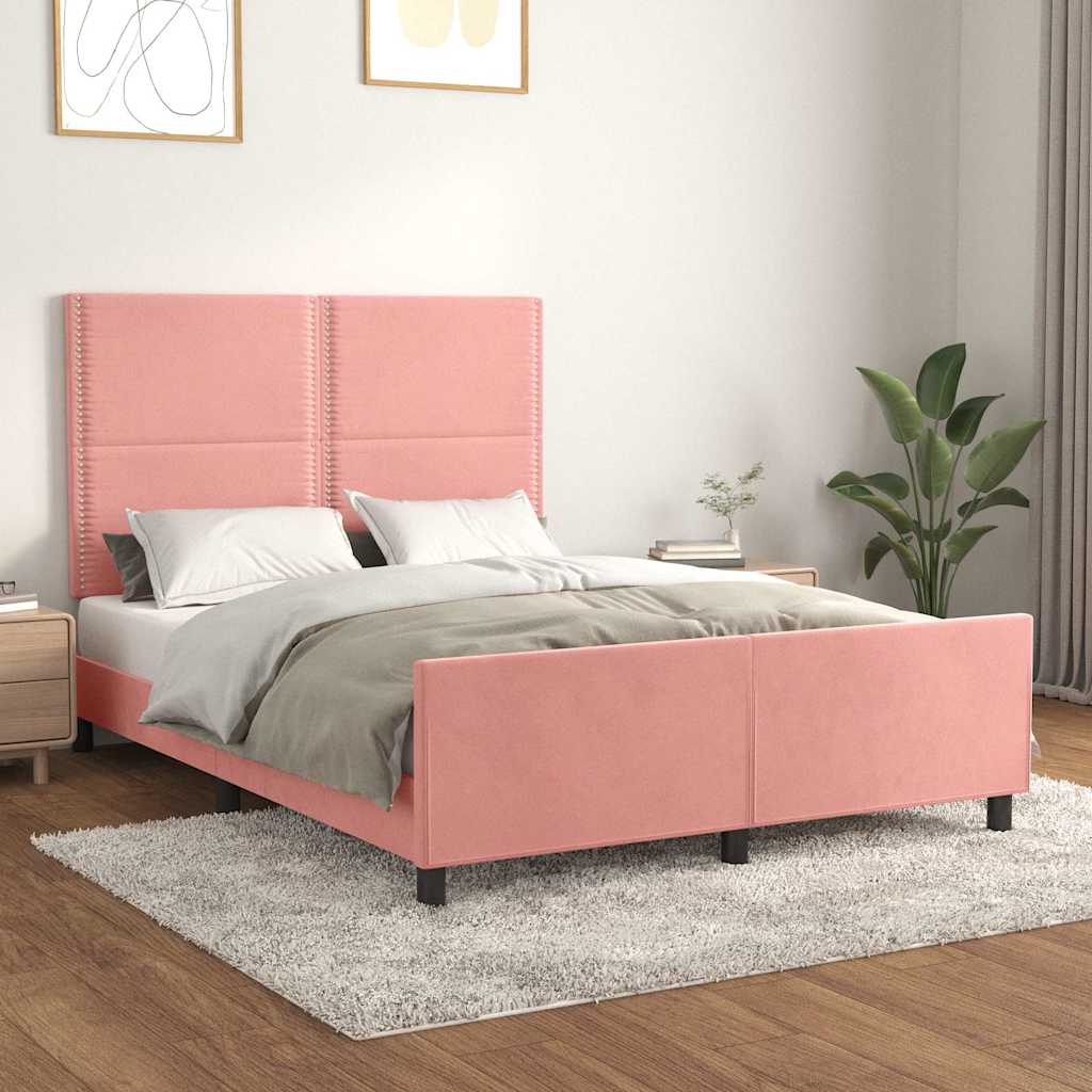 vidaXL Bedframe zonder matras 120x200 cm fluweel lichtgrijs
