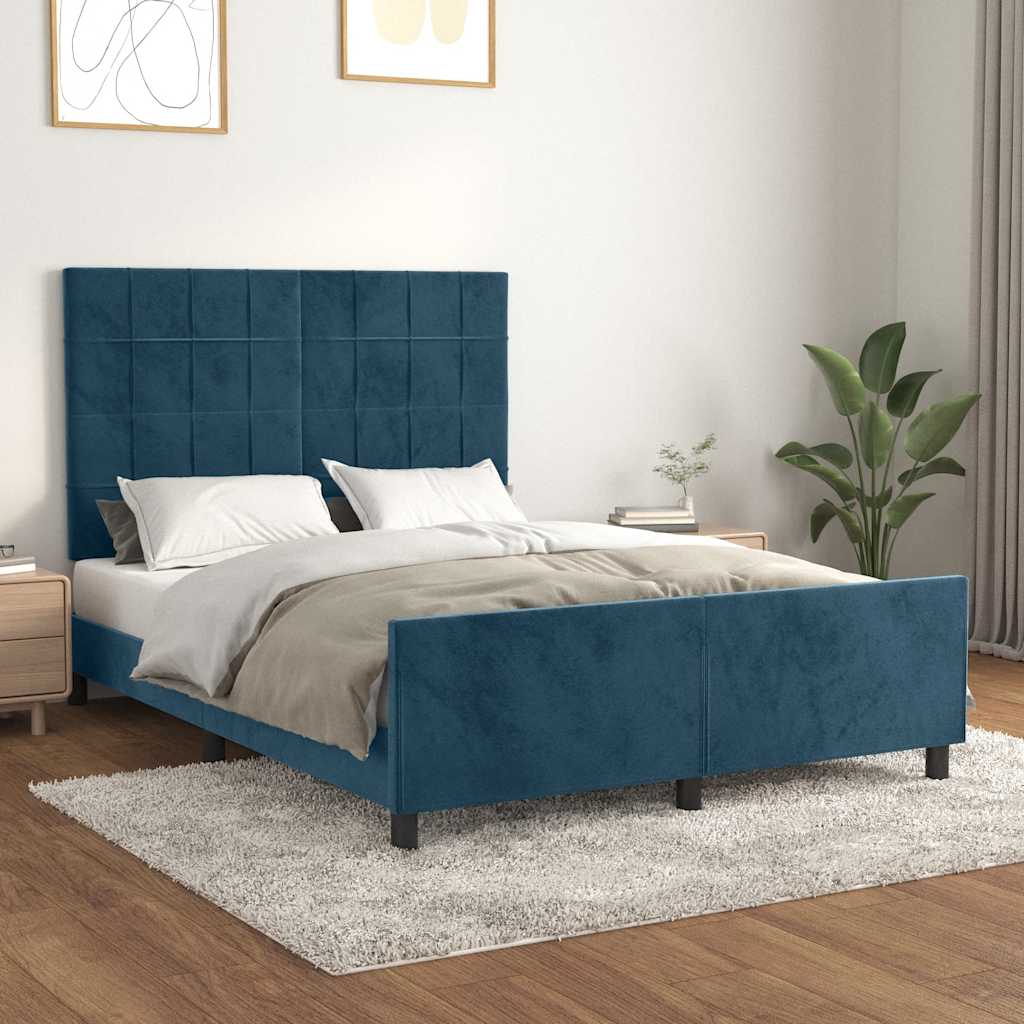 vidaXL Bedframe zonder matras 120x200 cm fluweel lichtgrijs