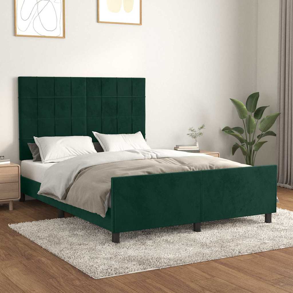 vidaXL Bedframe zonder matras 120x200 cm fluweel lichtgrijs