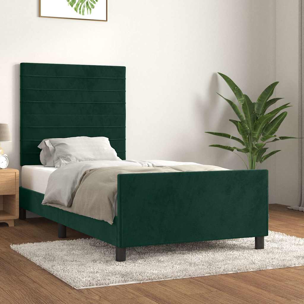 vidaXL Bedframe zonder matras 120x200 cm fluweel lichtgrijs
