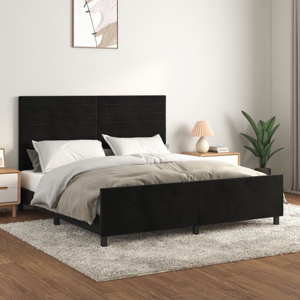 vidaXL Bedframe zonder matras 120x200 cm fluweel lichtgrijs