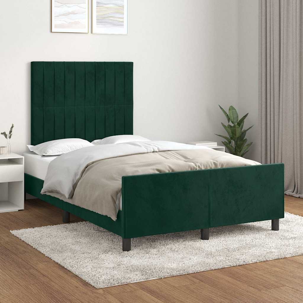 vidaXL Bedframe zonder matras 120x200 cm fluweel lichtgrijs