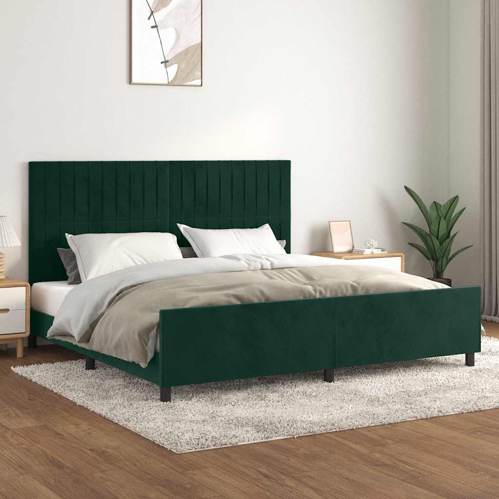 vidaXL Bedframe zonder matras 120x200 cm fluweel lichtgrijs
