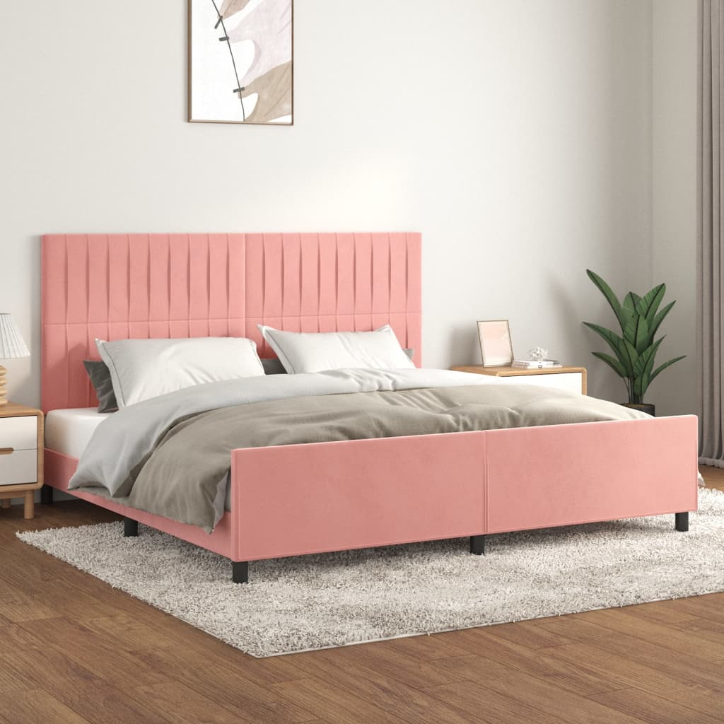 vidaXL Bedframe zonder matras 120x200 cm fluweel lichtgrijs