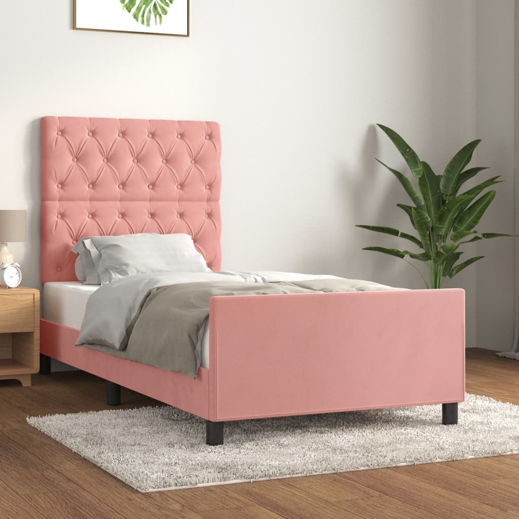vidaXL Bedframe zonder matras 120x200 cm fluweel lichtgrijs