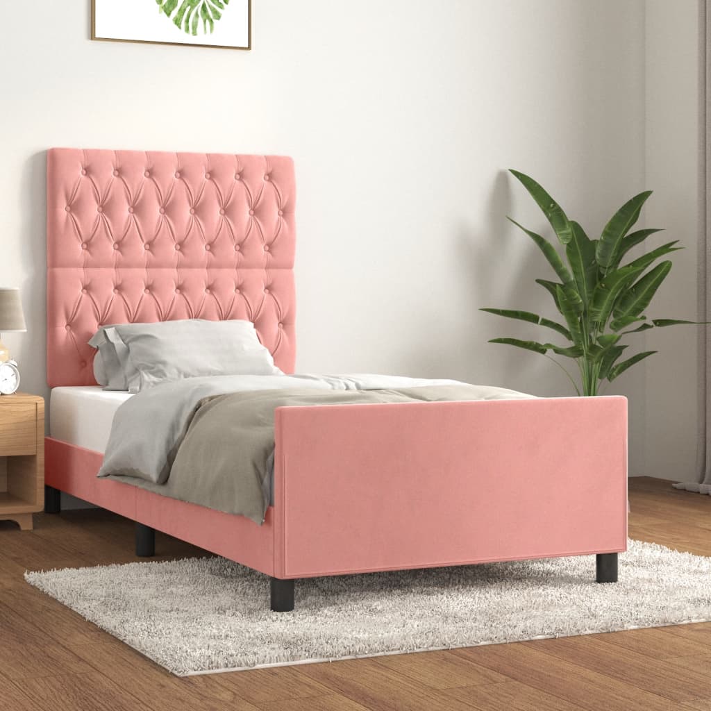 vidaXL Bedframe zonder matras 120x200 cm fluweel lichtgrijs