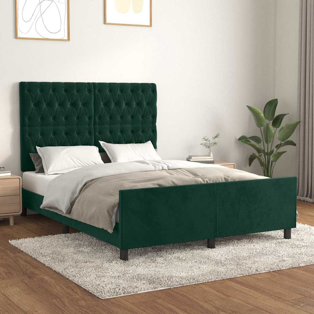 vidaXL Bedframe zonder matras 120x200 cm fluweel lichtgrijs