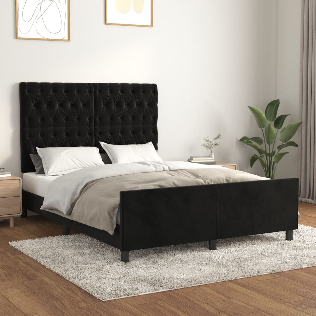 vidaXL Bedframe zonder matras 120x200 cm fluweel lichtgrijs