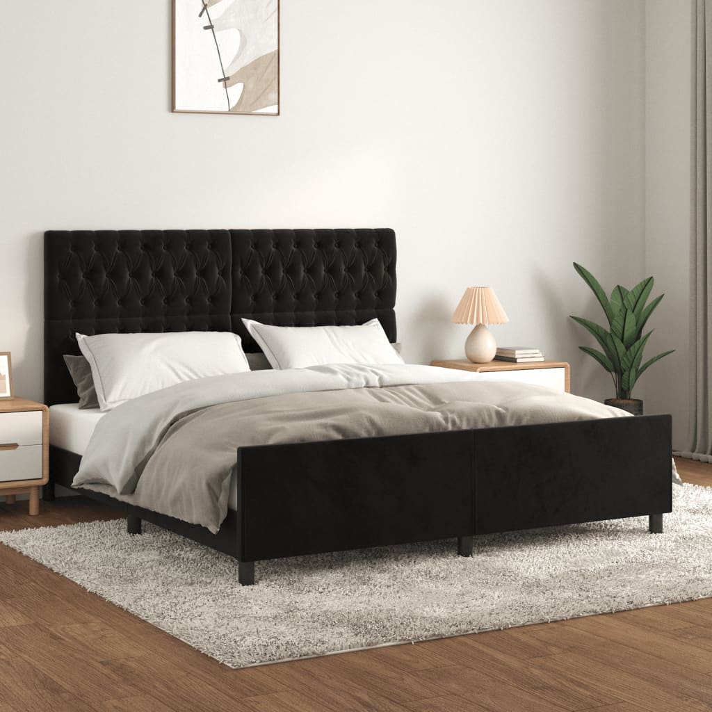 vidaXL Bedframe zonder matras 120x200 cm fluweel lichtgrijs