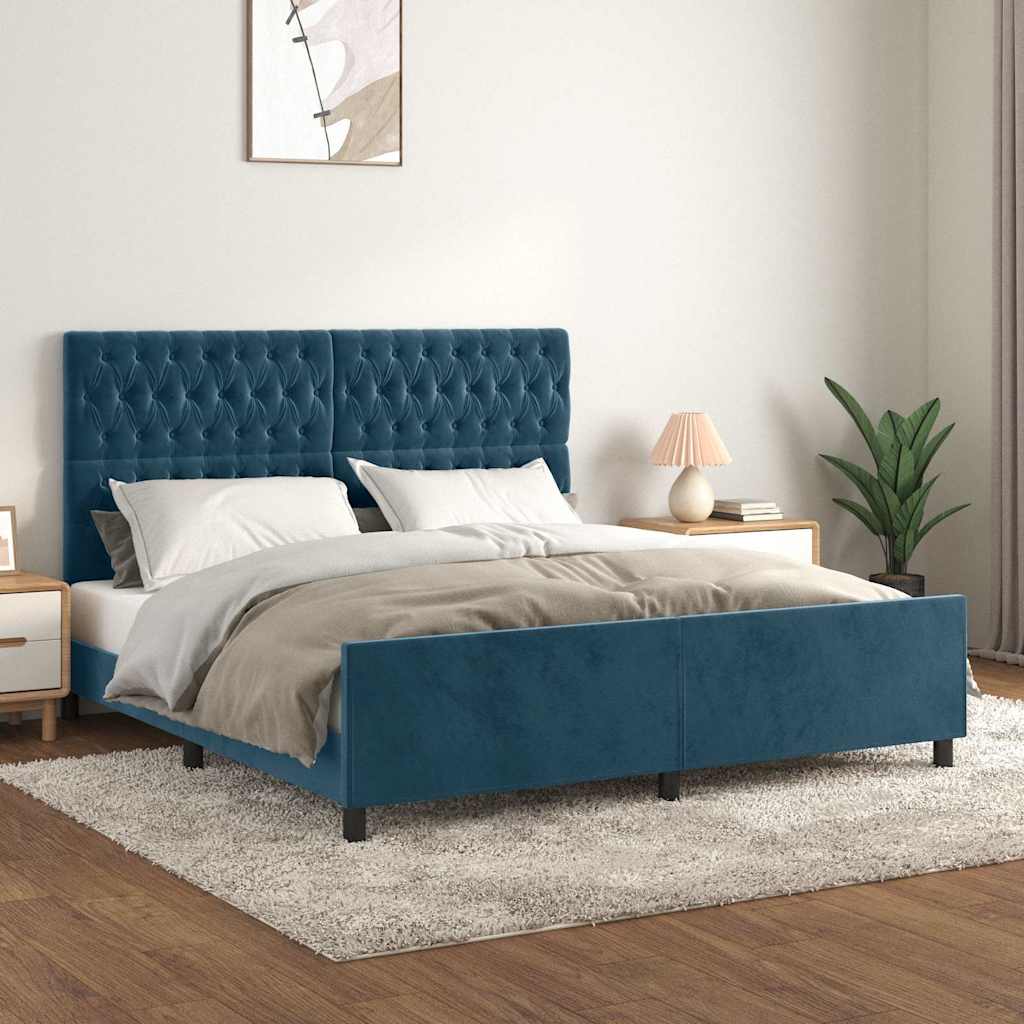 vidaXL Bedframe zonder matras 120x200 cm fluweel lichtgrijs