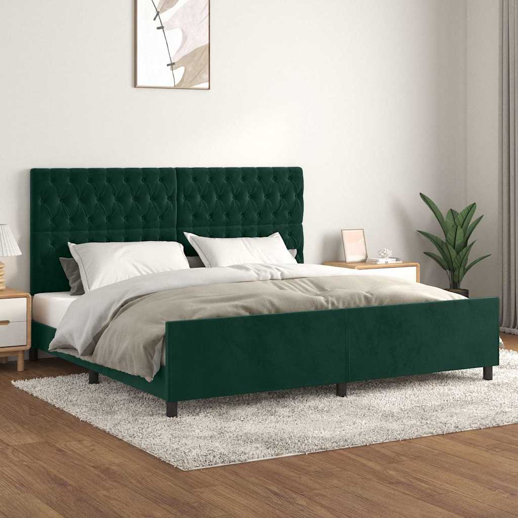 vidaXL Bedframe zonder matras 120x200 cm fluweel lichtgrijs