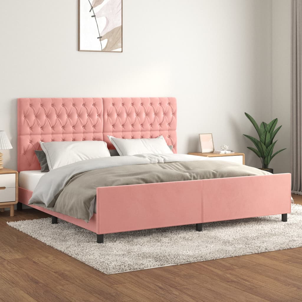 vidaXL Bedframe zonder matras 120x200 cm fluweel lichtgrijs
