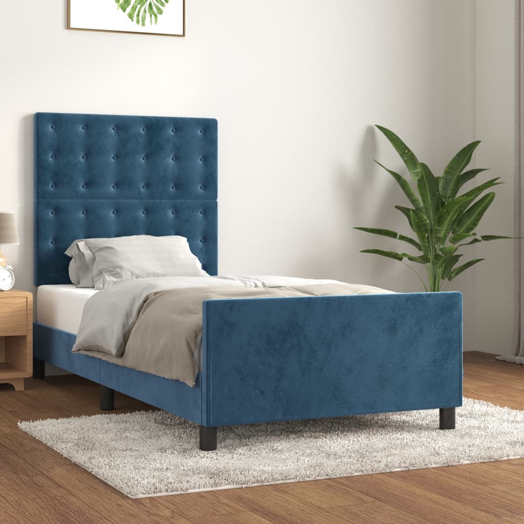 vidaXL Bedframe zonder matras 120x200 cm fluweel lichtgrijs