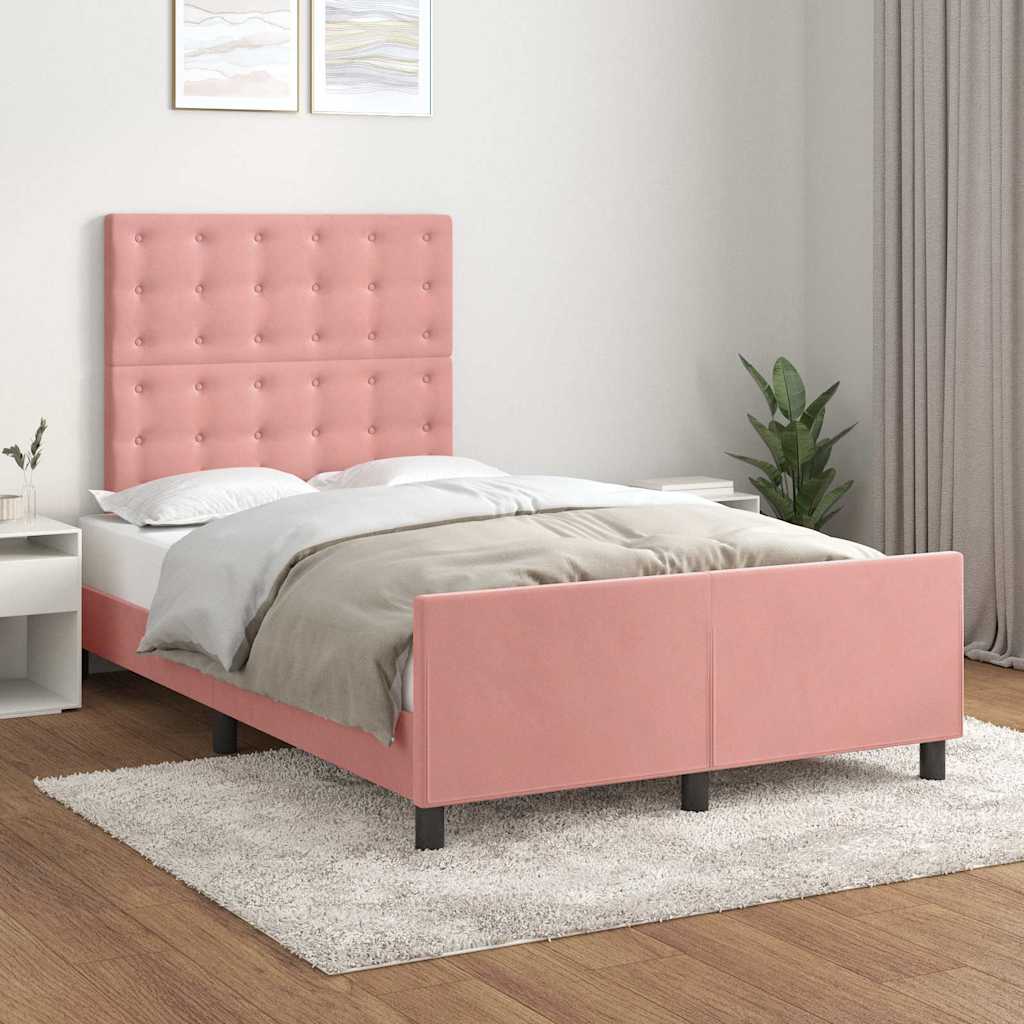 vidaXL Bedframe zonder matras 120x200 cm fluweel lichtgrijs