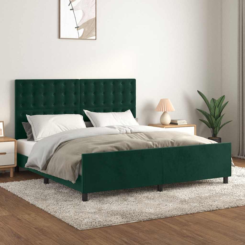 vidaXL Bedframe zonder matras 120x200 cm fluweel lichtgrijs