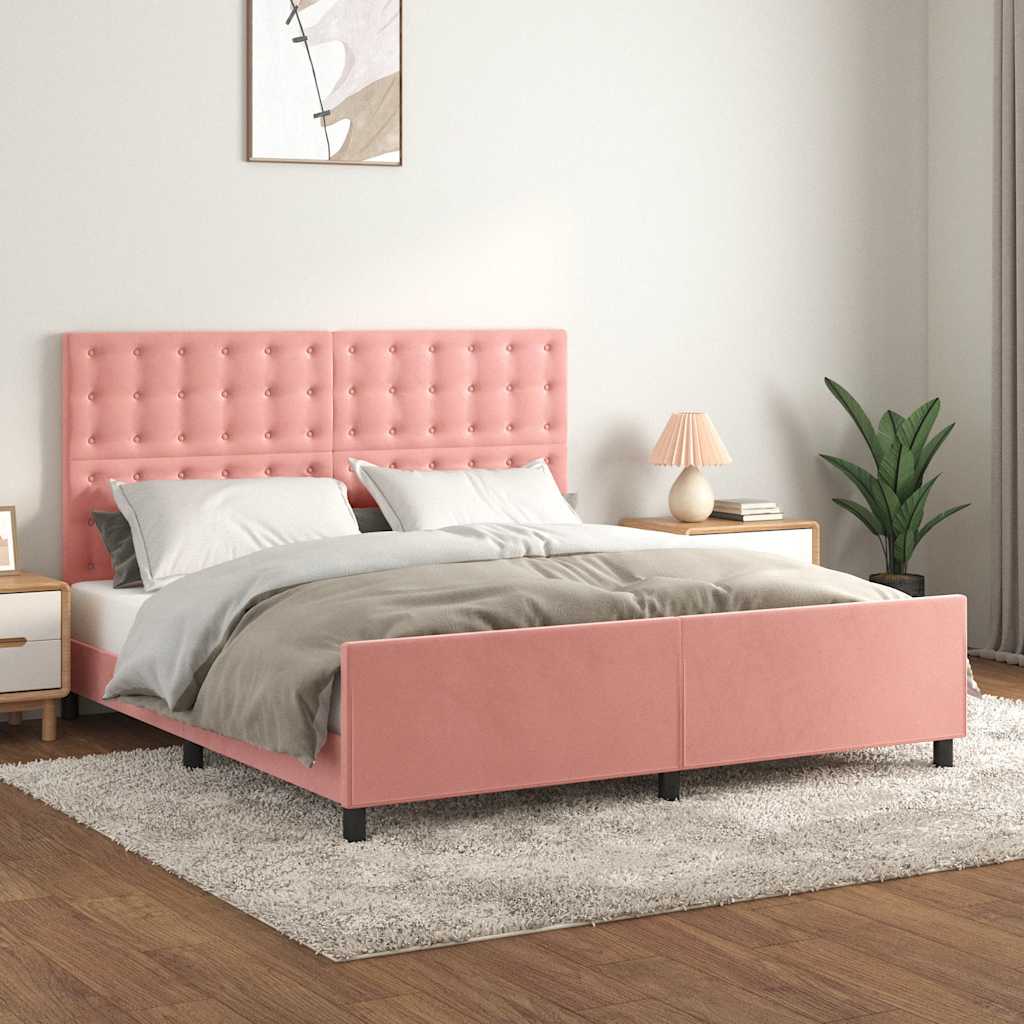 vidaXL Bedframe zonder matras 120x200 cm fluweel lichtgrijs