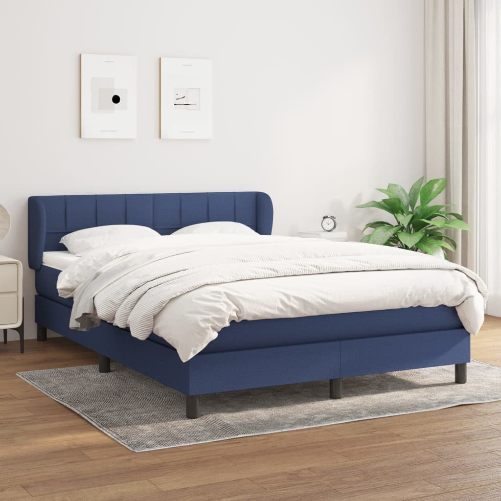 vidaXL Boxspring met matras stof donkerbruin 100x200 cm