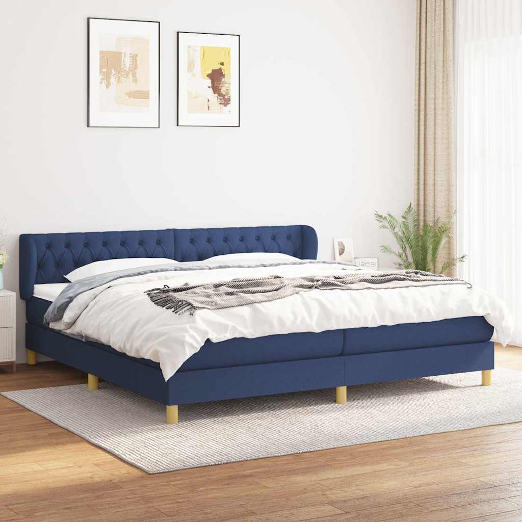 vidaXL Boxspring met matras stof donkerbruin 90x200 cm