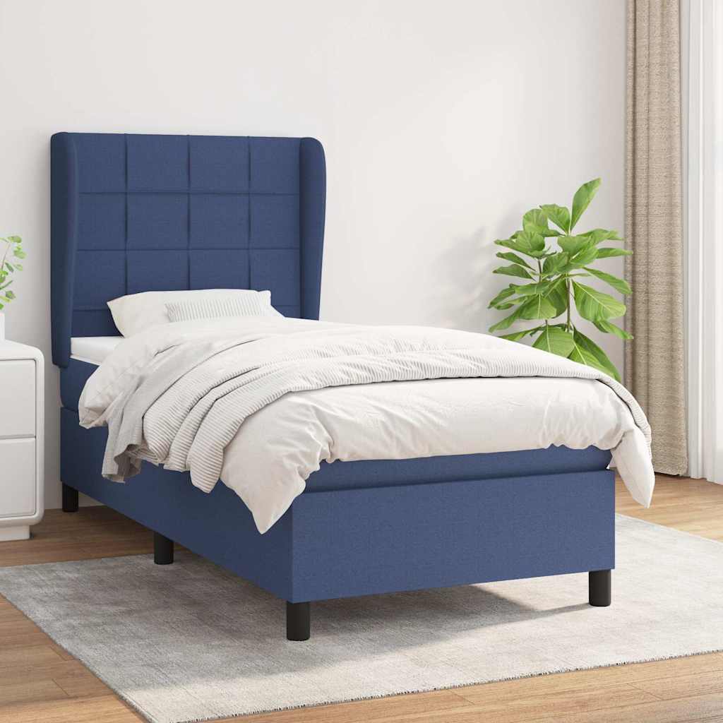 vidaXL Boxspring met matras stof donkergrijs 160x200 cm