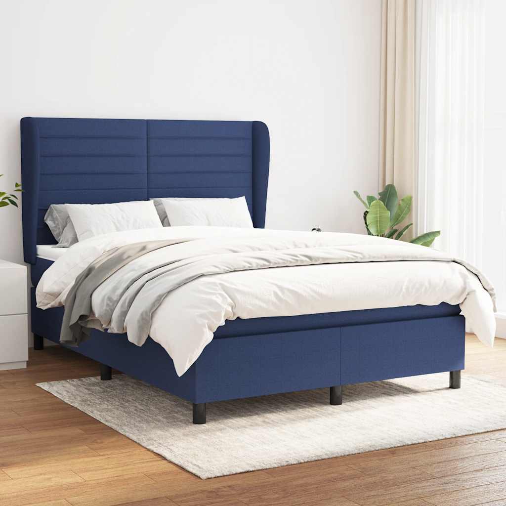 vidaXL Boxspring met matras stof donkergrijs 160x200 cm