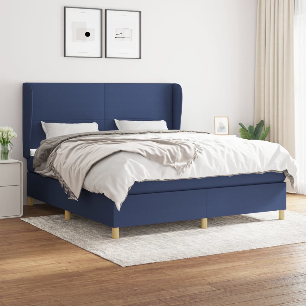 vidaXL Boxspring met matras stof donkergrijs 80x200 cm