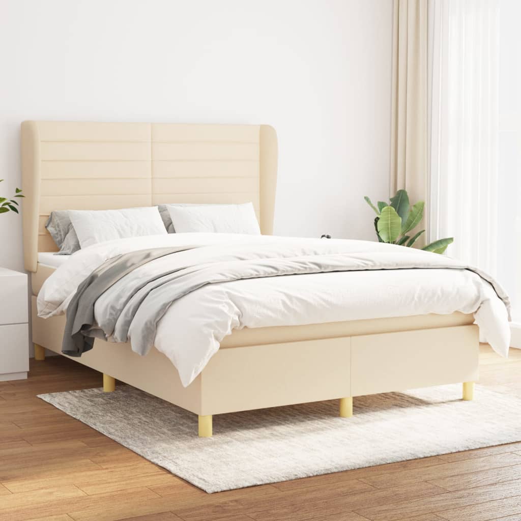 vidaXL Boxspring met matras stof donkergrijs 80x200 cm