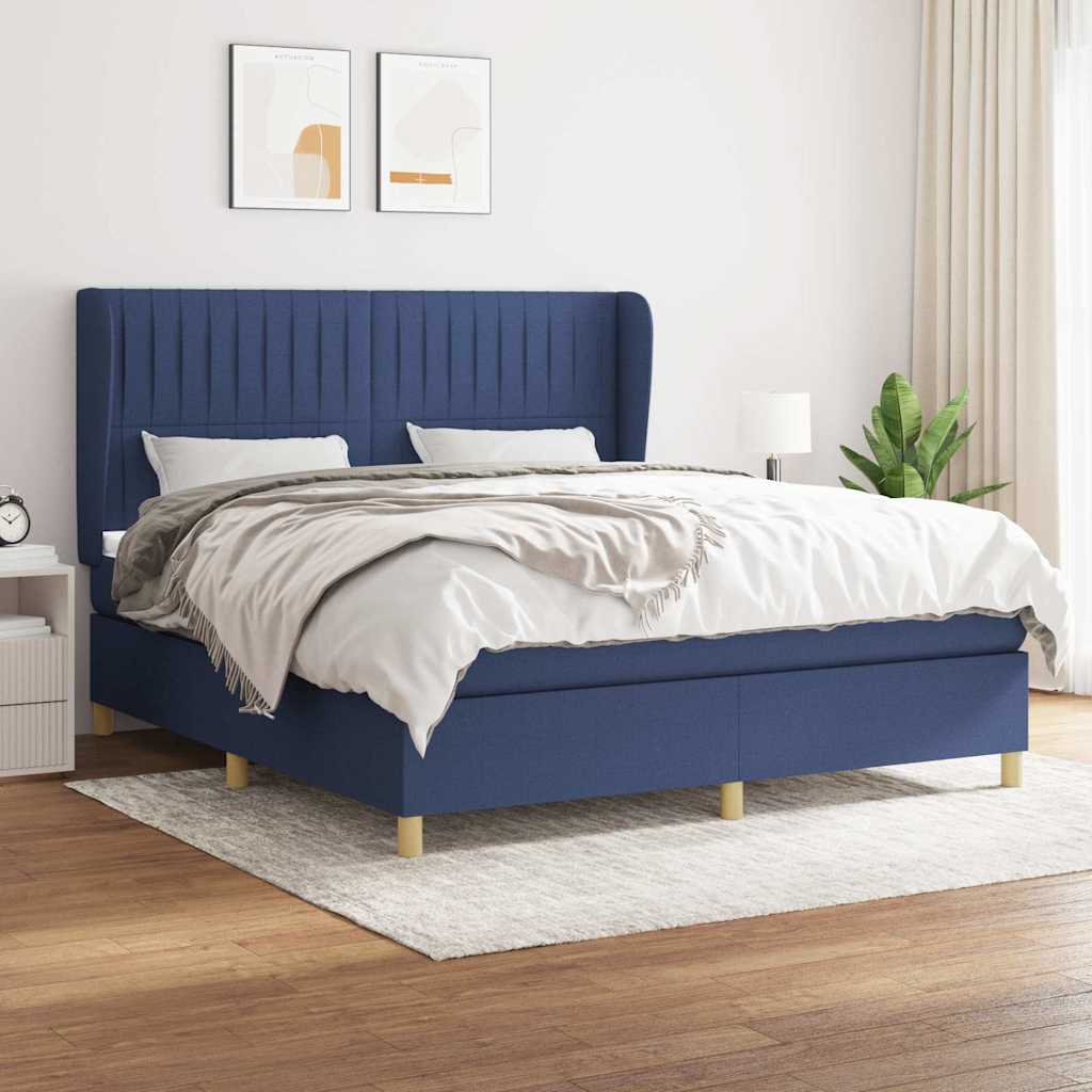 vidaXL Boxspring met matras stof donkergrijs 80x200 cm
