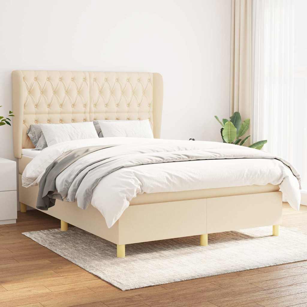 vidaXL Boxspring met matras stof donkergrijs 80x200 cm