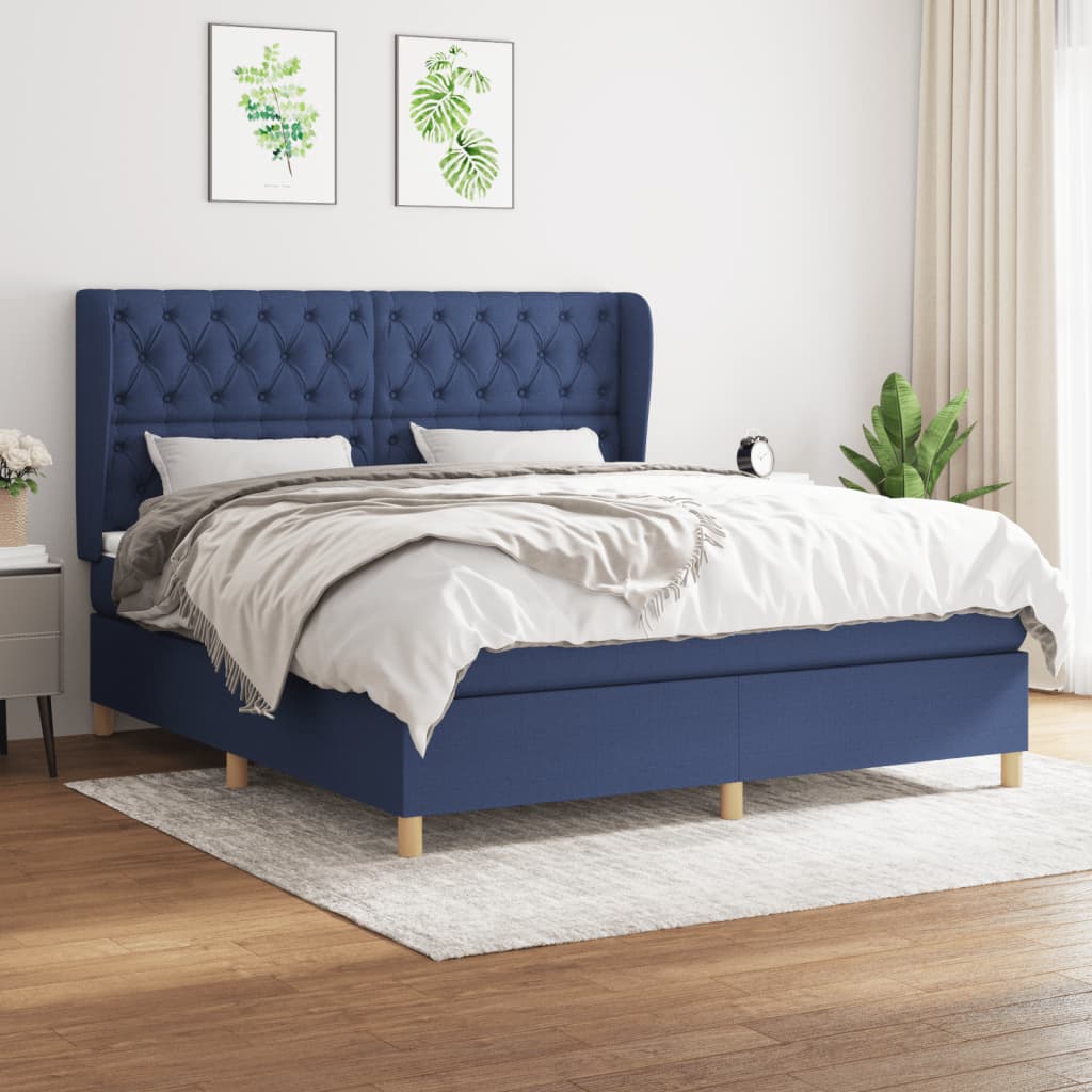 vidaXL Boxspring met matras stof donkergrijs 80x200 cm