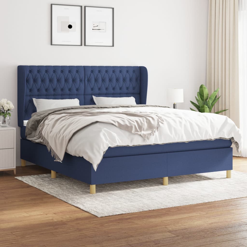 vidaXL Boxspring met matras stof donkergrijs 80x200 cm