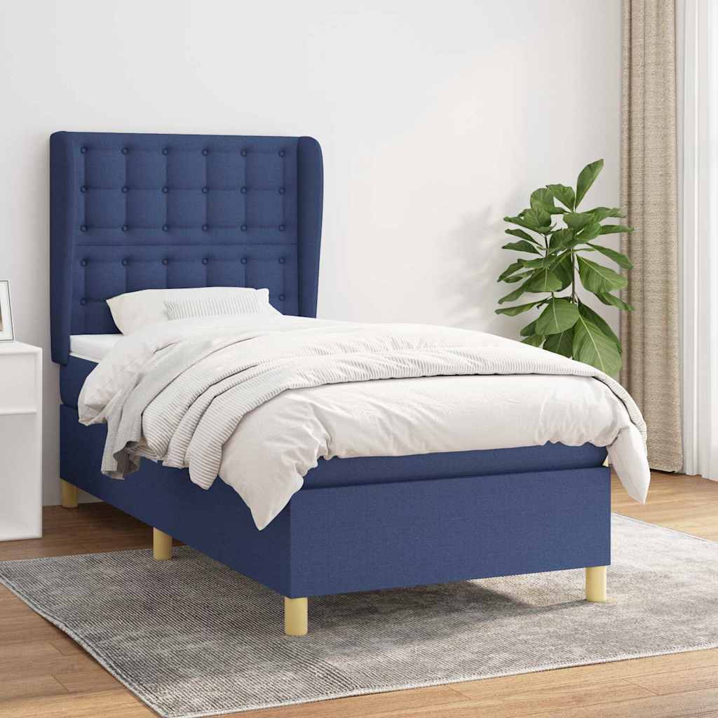 vidaXL Boxspring met matras stof donkergrijs 80x200 cm