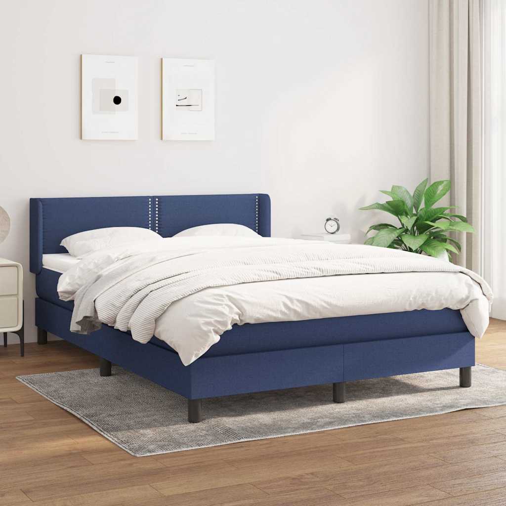 vidaXL Boxspring met matras stof donkerbruin 200x200 cm