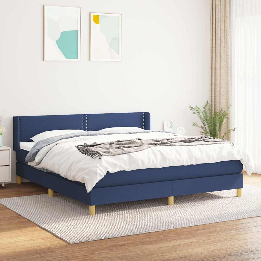 vidaXL Boxspring met matras stof donkerbruin 90x200 cm