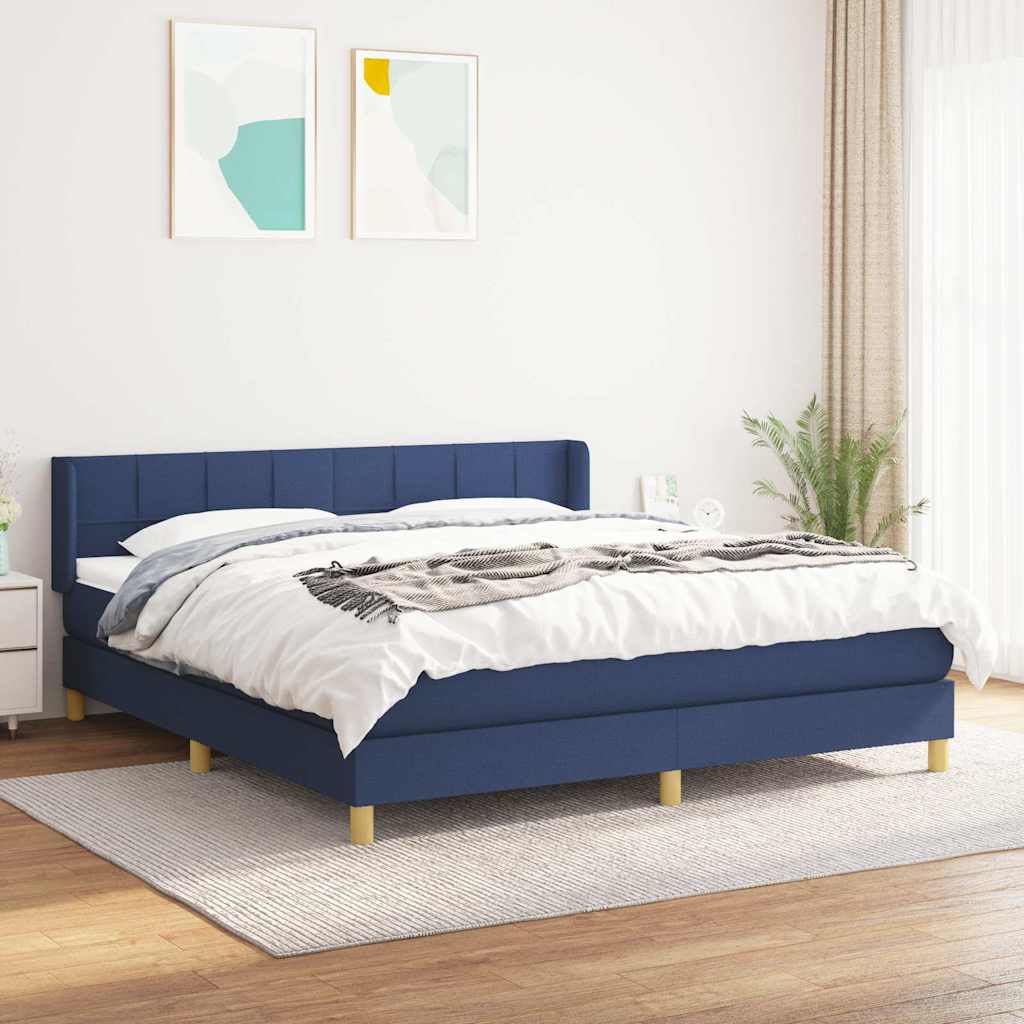 vidaXL Boxspring met matras stof donkerbruin 90x200 cm