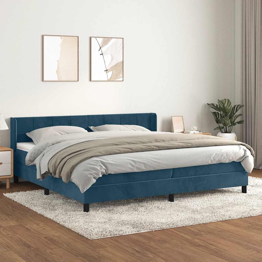 vidaXL Boxspring met matras fluweel donkergrijs 90x200 cm