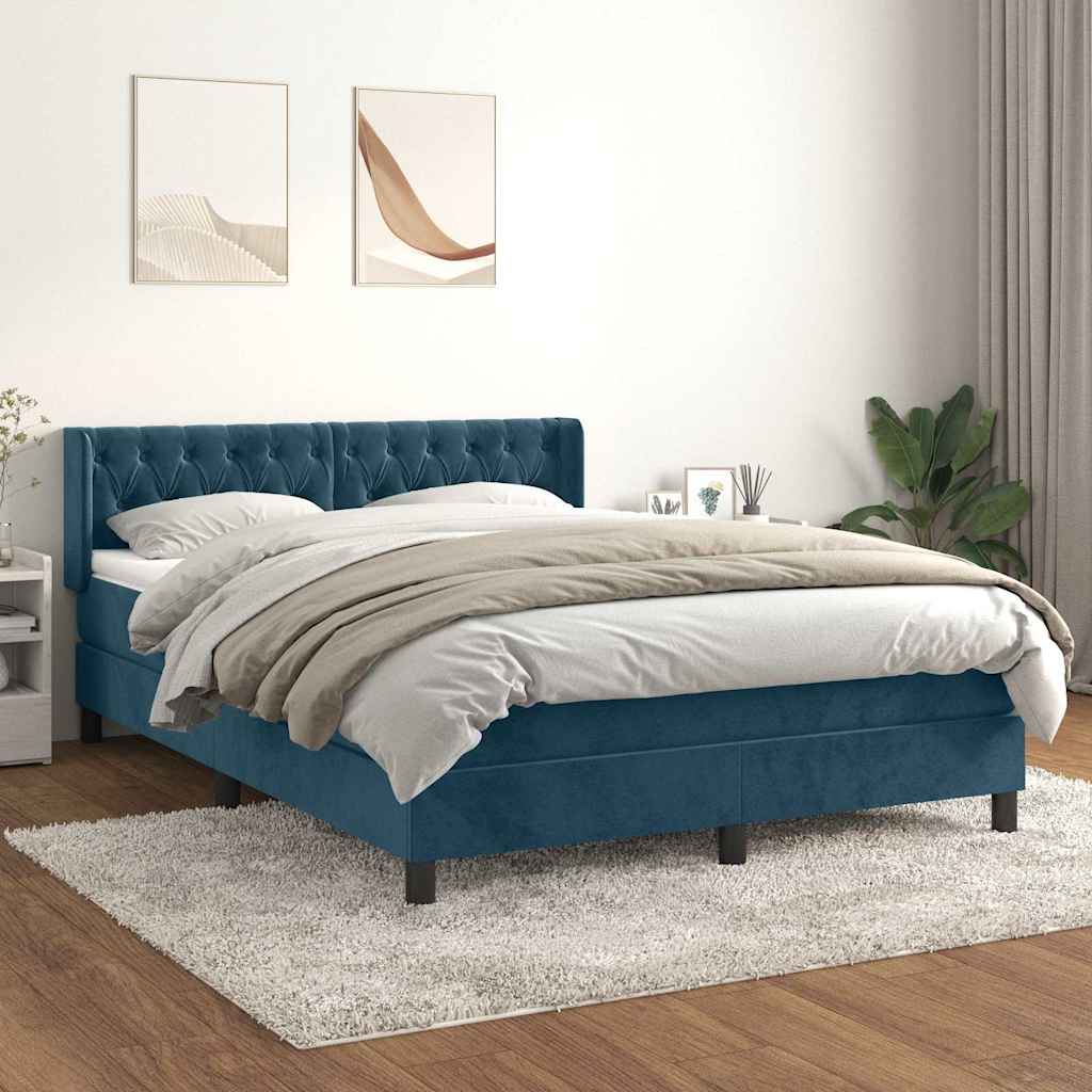 vidaXL Boxspring met matras fluweel donkergrijs 90x200 cm