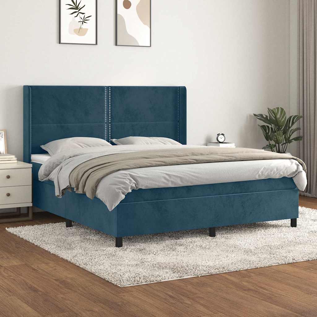 vidaXL Boxspring met matras fluweel lichtgrijs 140x200 cm