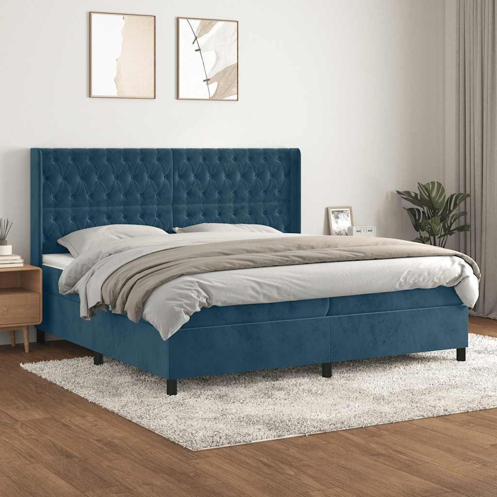 vidaXL Boxspring met matras fluweel lichtgrijs 140x200 cm