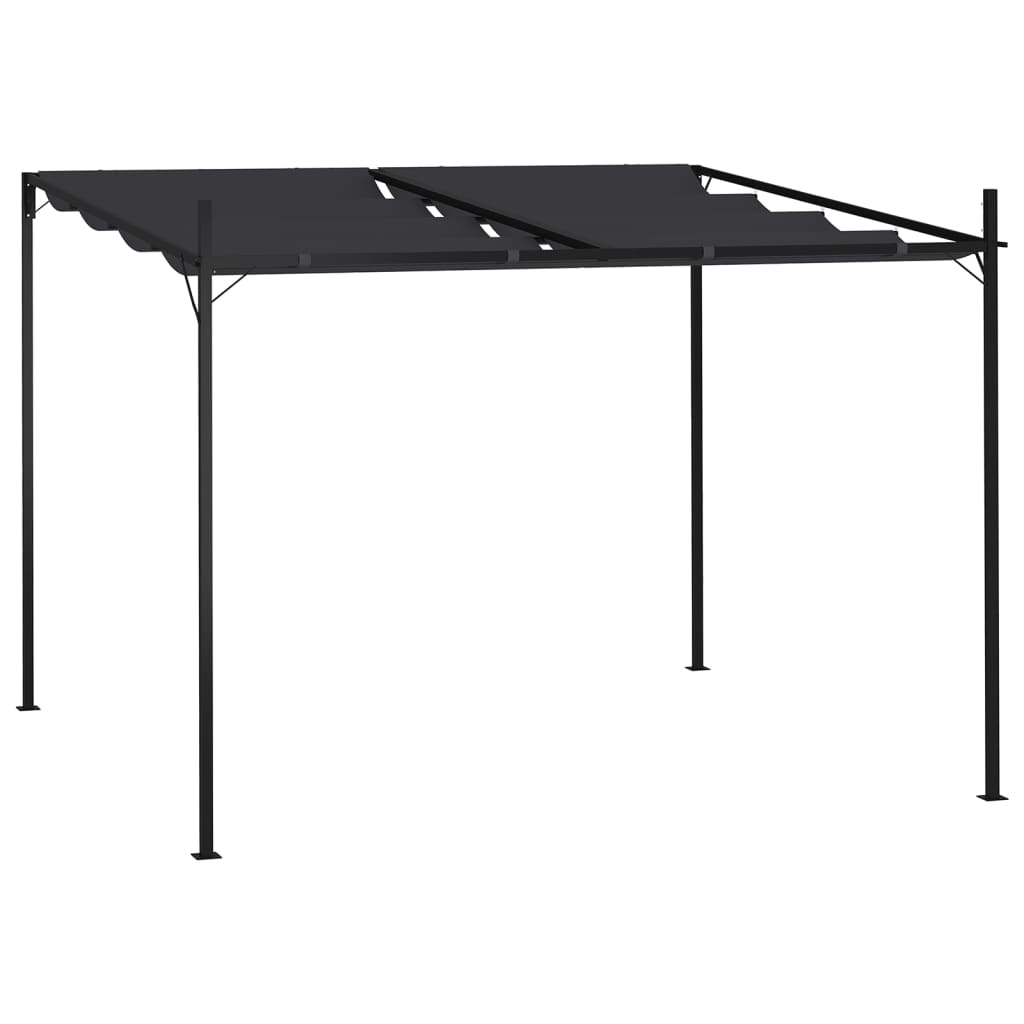 vidaXL Prieel met uittrekbaar dak 300x300x233 cm crèmekleurig