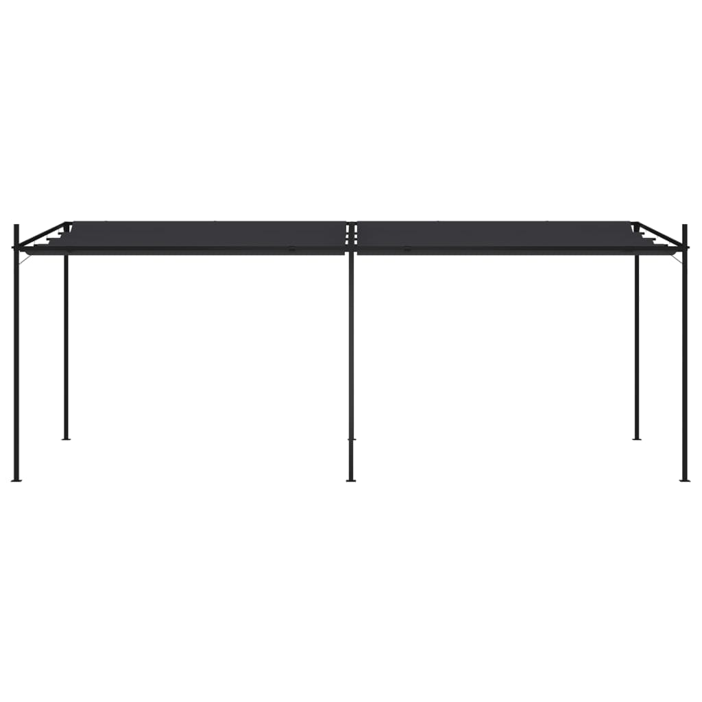 vidaXL Prieel met uittrekbaar dak 300x300x233 cm crèmekleurig