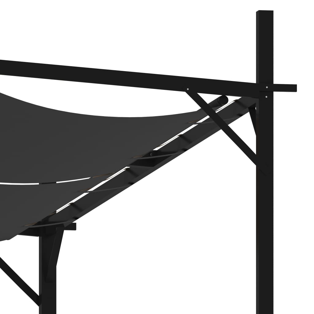 vidaXL Prieel met uittrekbaar dak 300x300x233 cm crèmekleurig