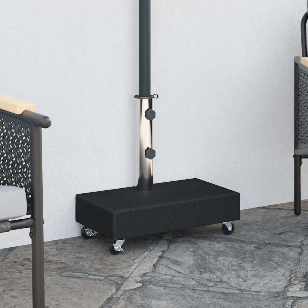vidaXL Parasolvoet 45x25x8 cm graniet lichtgrijs