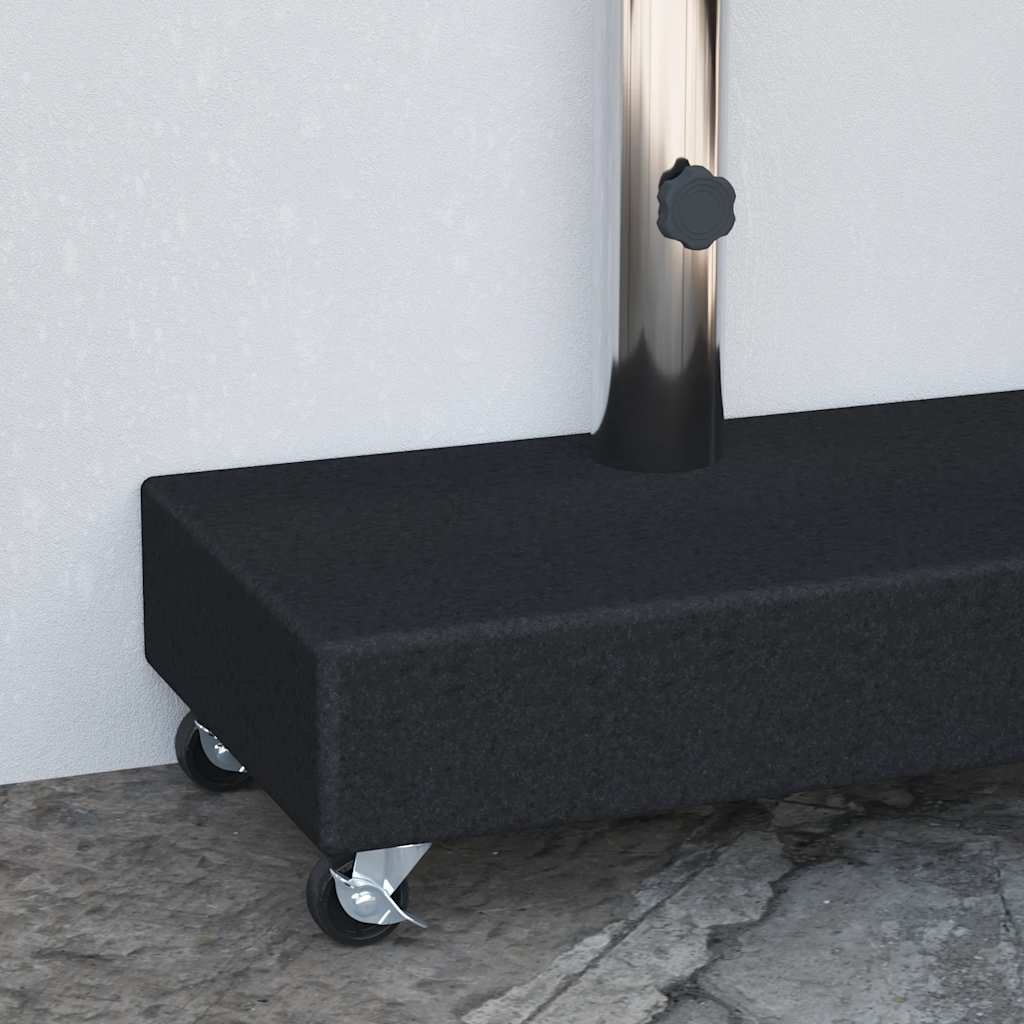 vidaXL Parasolvoet 45x25x8 cm graniet lichtgrijs