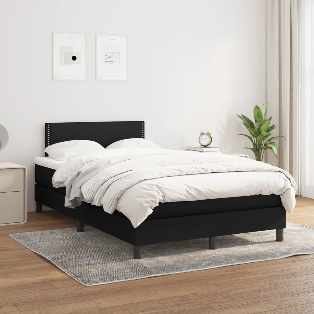 vidaXL Boxspring met matras stof lichtgrijs 200x200 cm