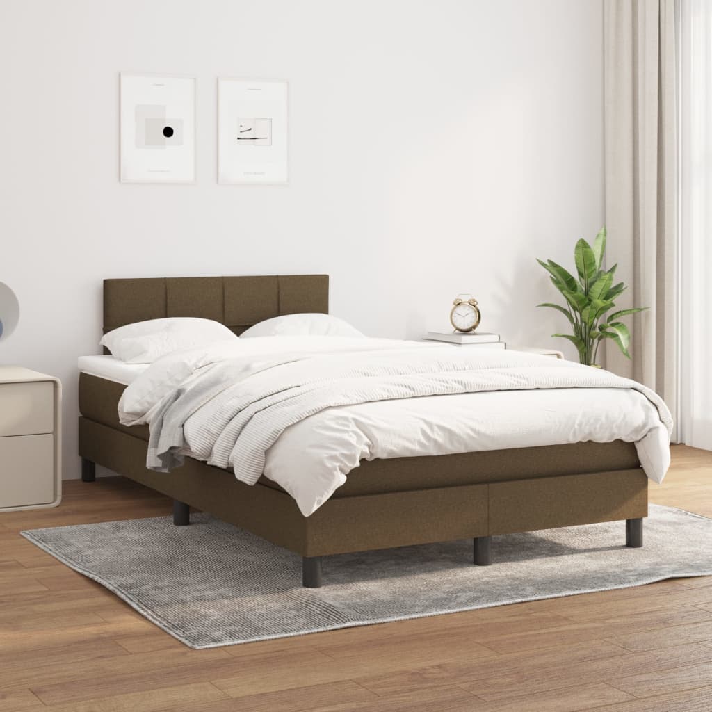 vidaXL Boxspring met matras stof lichtgrijs 200x200 cm