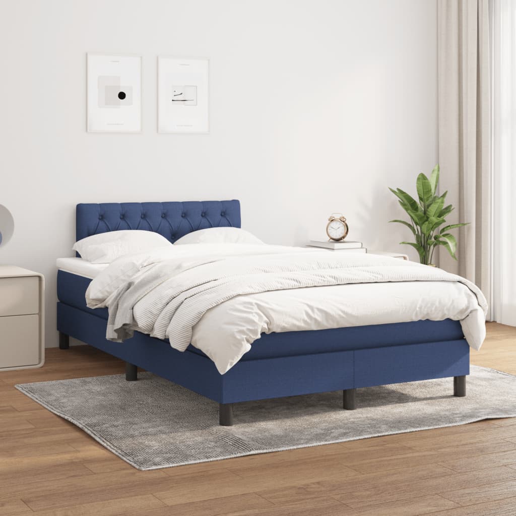 vidaXL Boxspring met matras stof lichtgrijs 200x200 cm