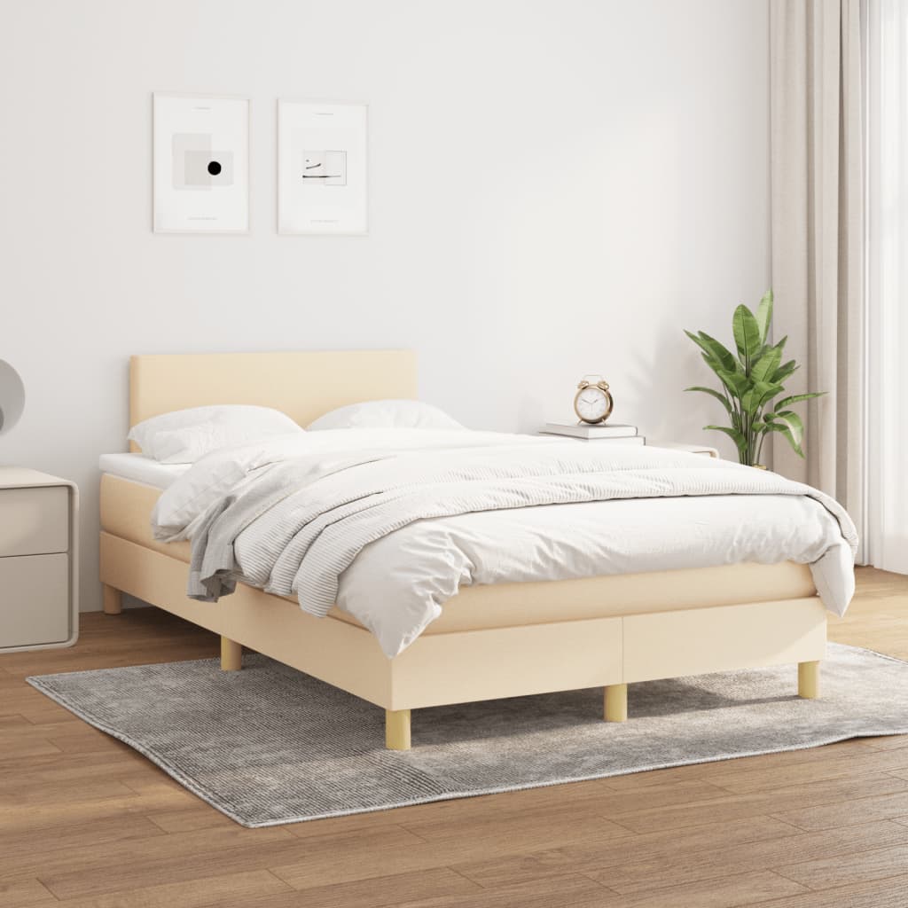 vidaXL Boxspring met matras stof donkerbruin 200x200 cm