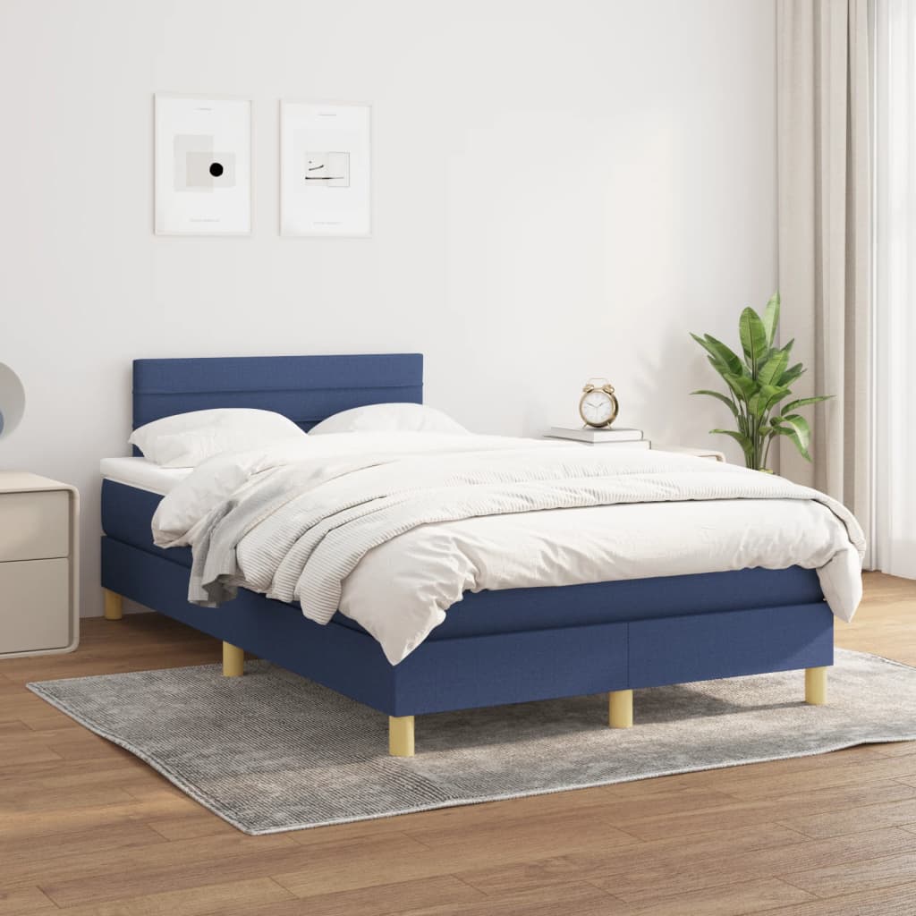 vidaXL Boxspring met matras stof donkerbruin 200x200 cm