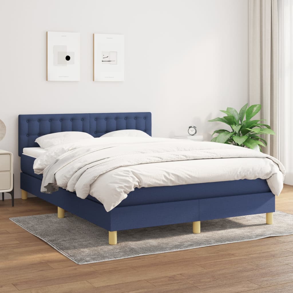 vidaXL Boxspring met matras stof donkerbruin 200x200 cm
