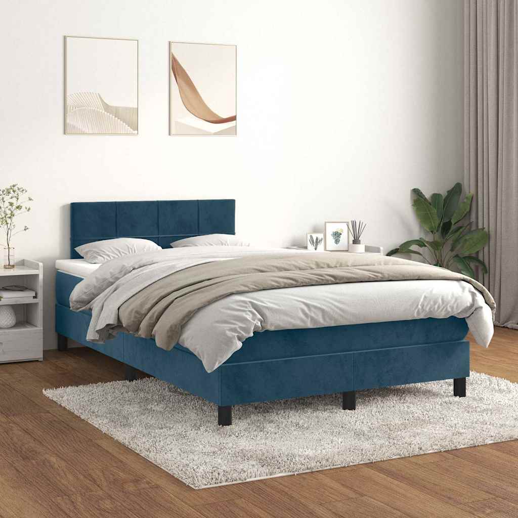 vidaXL Boxspring met matras fluweel donkergrijs 140x200 cm